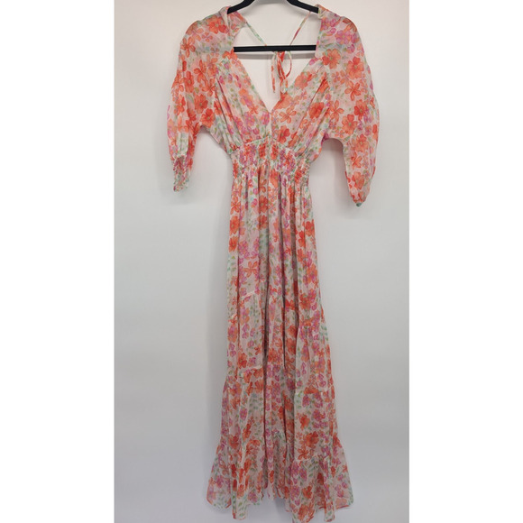 NWOT Misa Los Angeles Pippa Summer Maxi Dress Size XS Cora Flora #1B455 - Picture 2 of 12